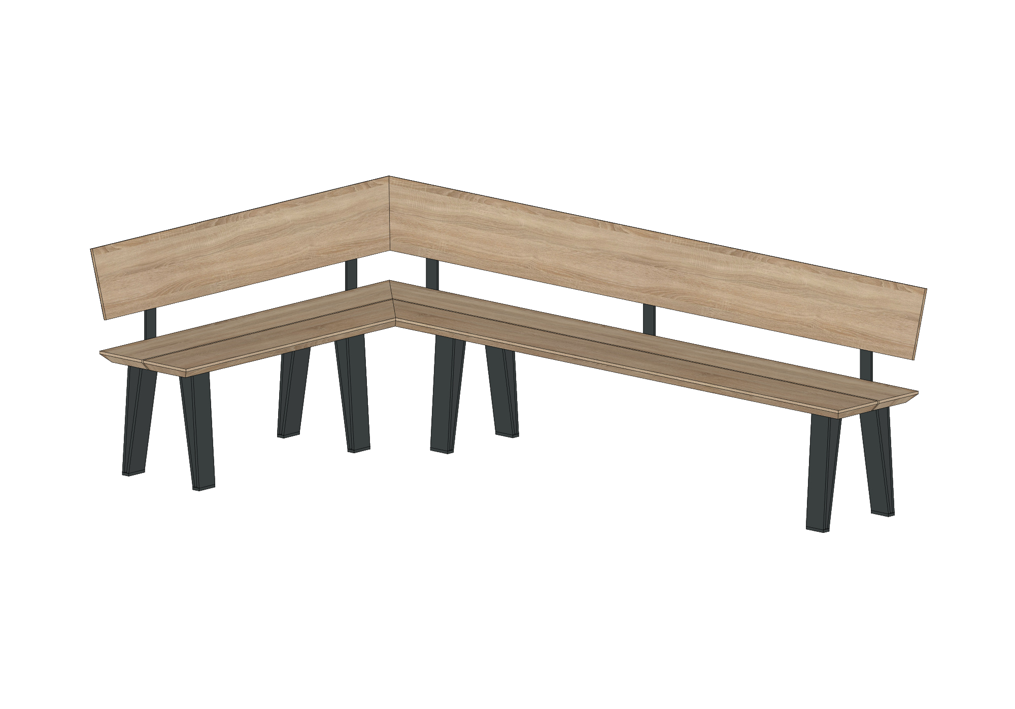 Massivholzbänke für den Innenbereich